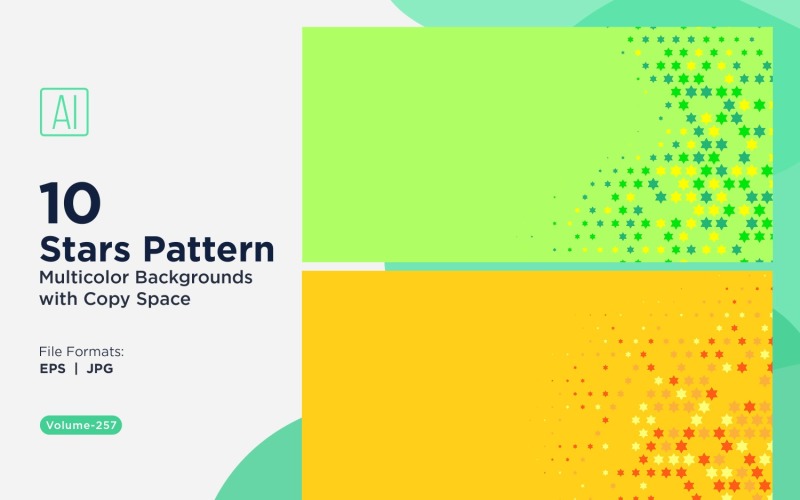 Fond à motif étoilé multicolore 257