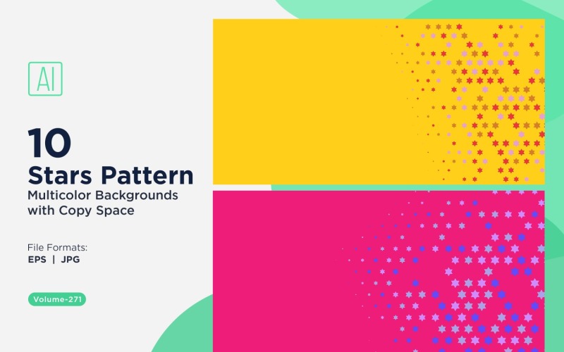 Fond à motif étoilé multicolore 271