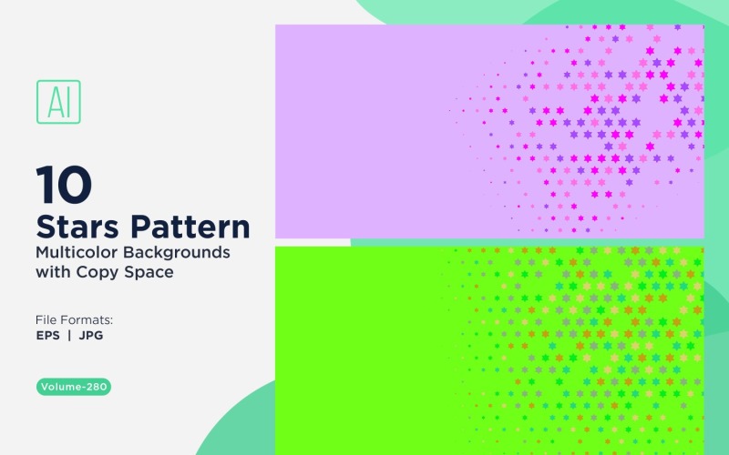 Fond à motif étoilé multicolore 280
