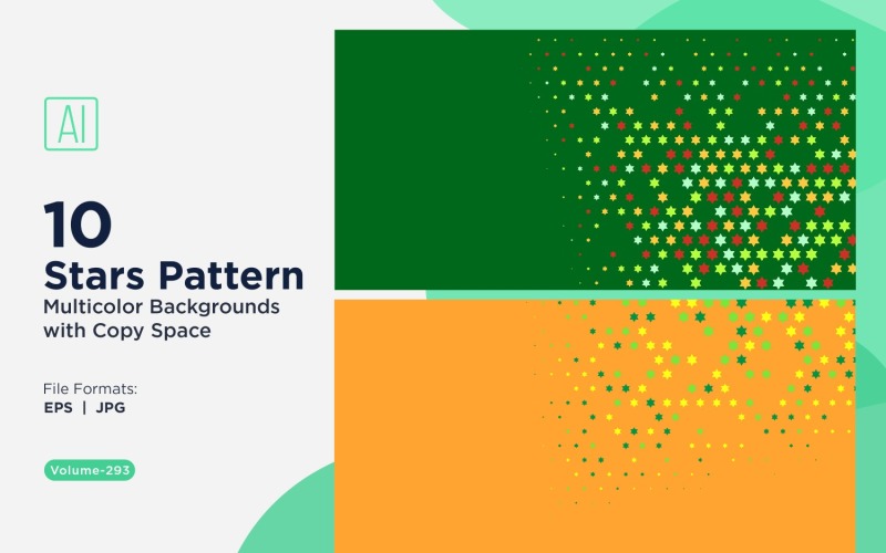 Fond à motif étoilé multicolore 293