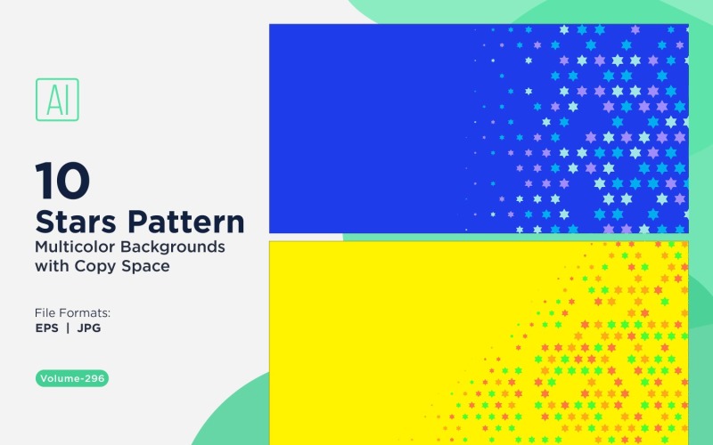 Fond à motif étoilé multicolore 296