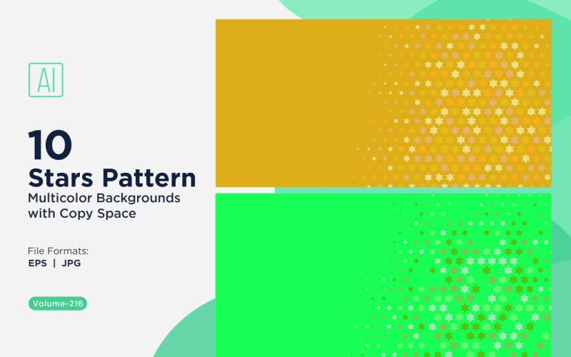 Fundo com padrão de estrelas multicores 216