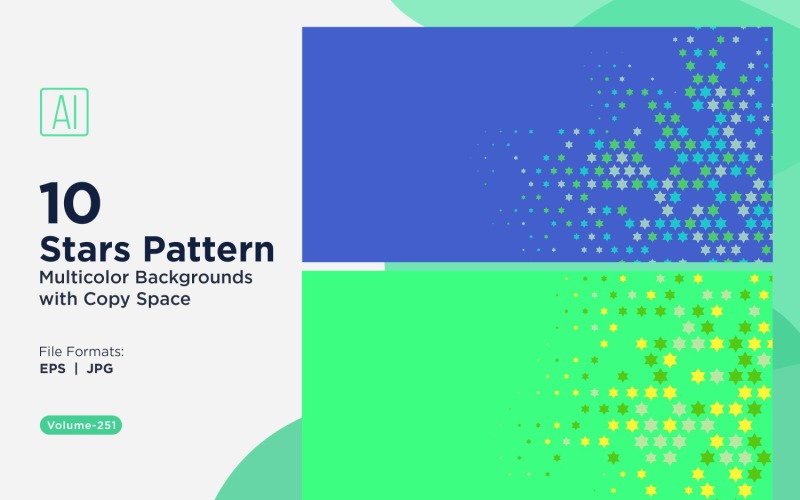 Fundo com padrão de estrelas multicores 251