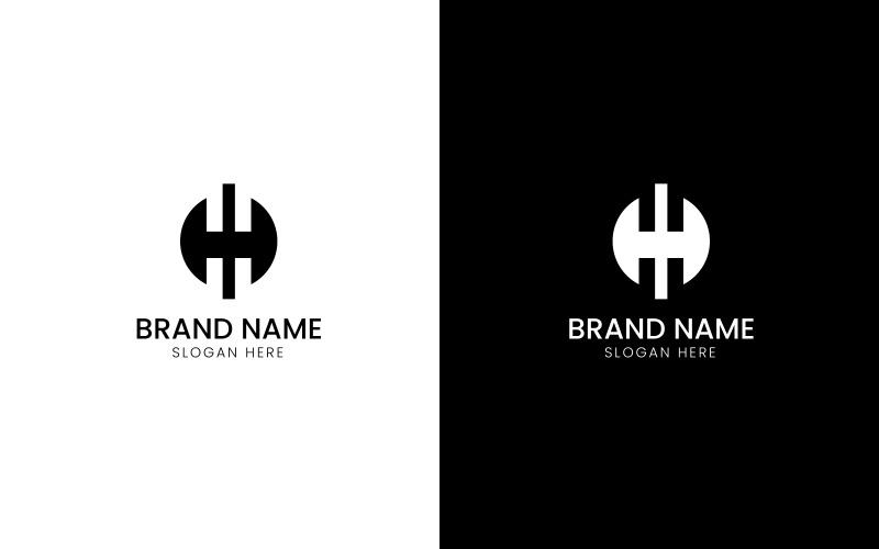 letter H iconic company logo-08-264