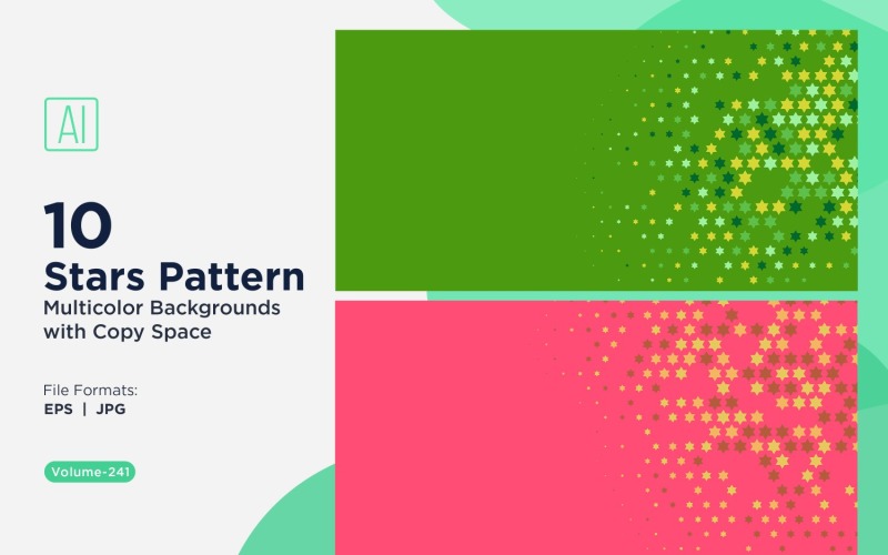Sfondo con motivo a stelle multicolore 241