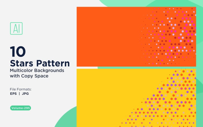 Sfondo con motivo a stelle multicolore 295