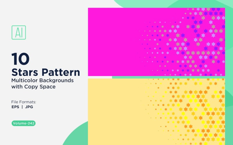 Star Pattern Background Multi Colors 242