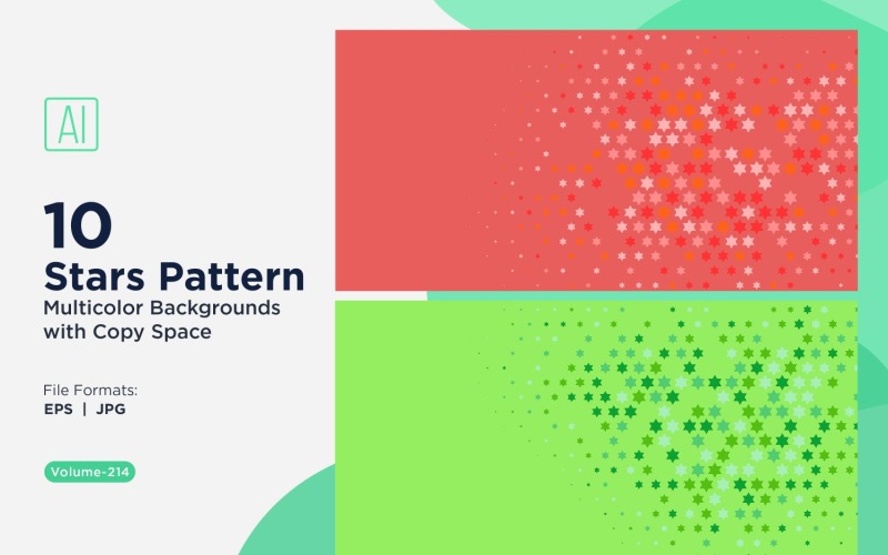 Stjärnmönster Bakgrund Multi Colors 214