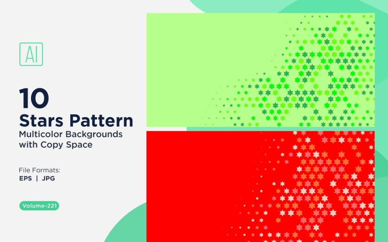 Stjärnmönster Bakgrund Multi Colors 221