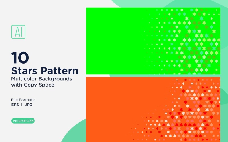 Stjärnmönster Bakgrund Multi Colors 226