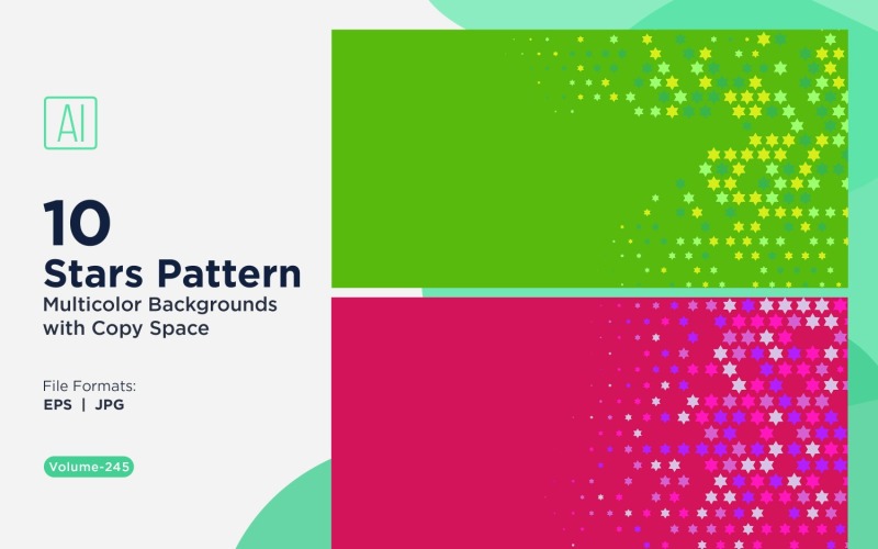 Stjärnmönster Bakgrund Multi Colors 245