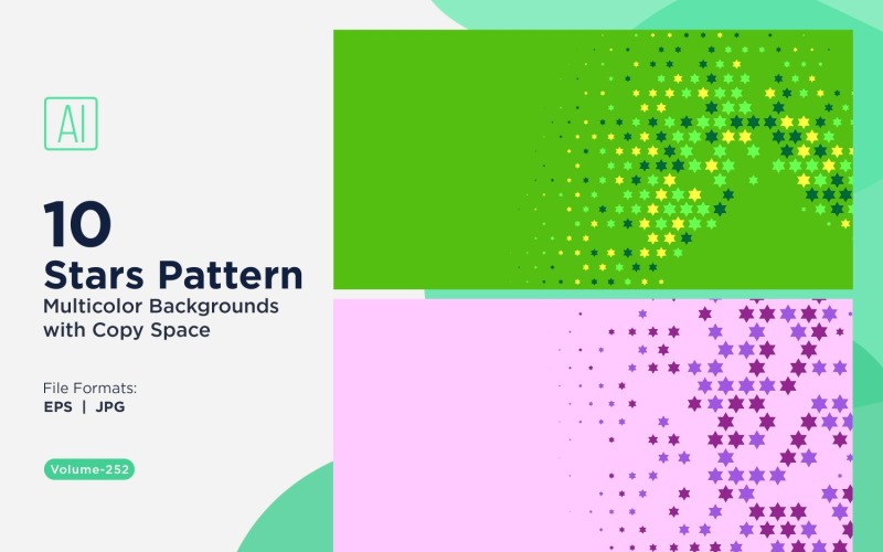 Stjärnmönster Bakgrund Multi Colors 252