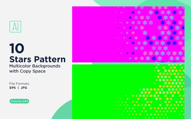 Stjärnmönster Bakgrund Multi Colors 254