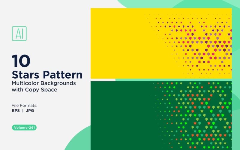 Stjärnmönster Bakgrund Multi Colors 261