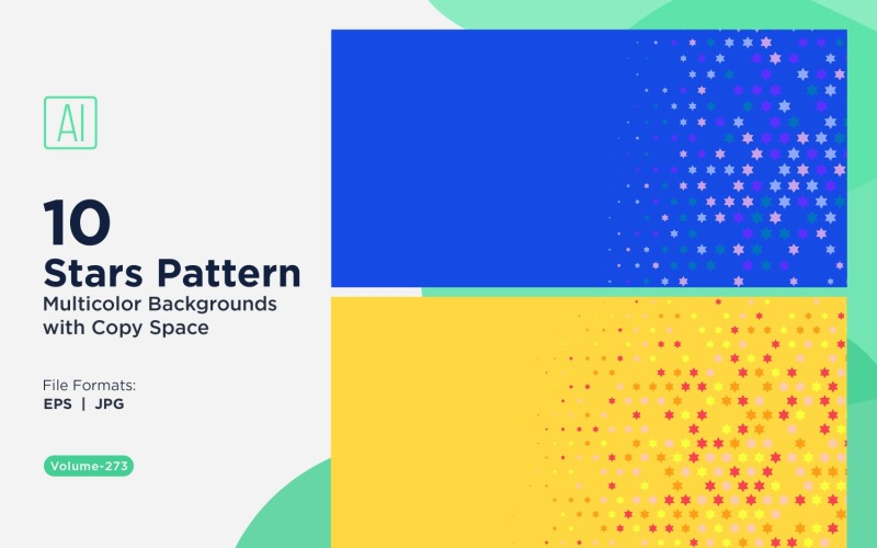 Stjärnmönster Bakgrund Multi Colors 273