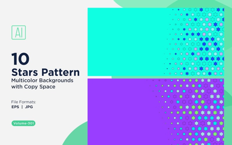 Fond à motif étoilé multicolore 301