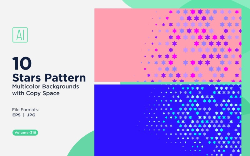 Fond à motif étoilé multicolore 318