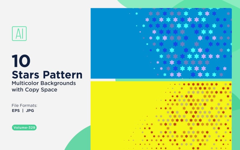 Fond à motif étoilé multicolore 329