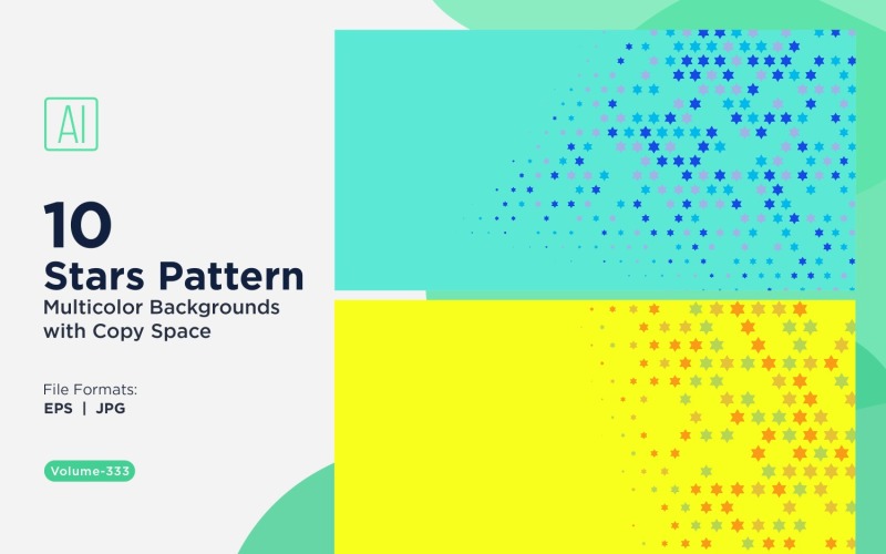 Fond à motif étoilé multicolore 333