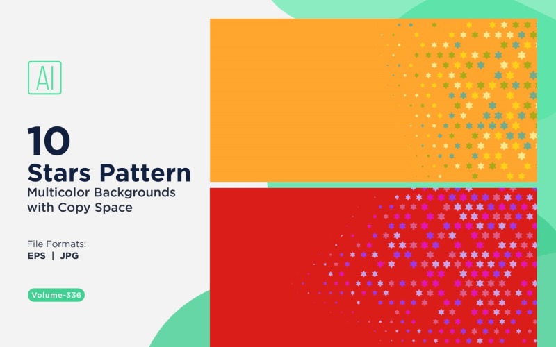 Fond à motif étoilé multicolore 336