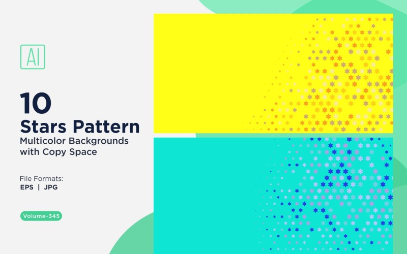 Fond à motif étoilé multicolore 345