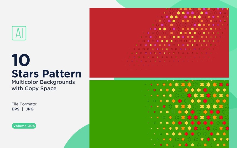 Sfondo con motivo a stelle multicolore 305