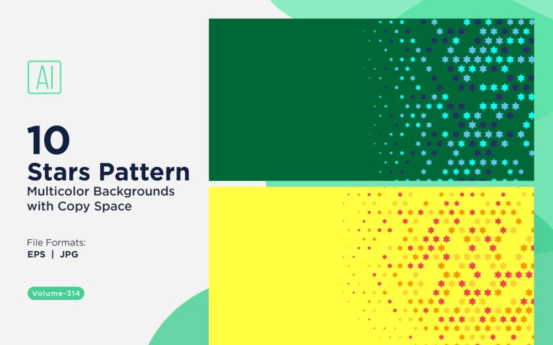 Sfondo con motivo a stelle multicolore 314