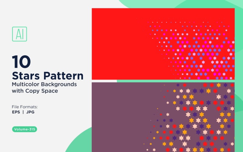 Sfondo con motivo a stelle multicolore 315