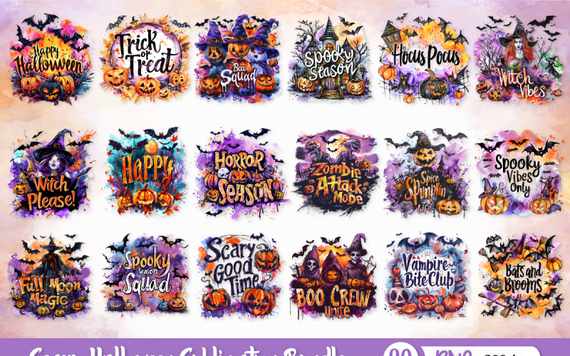 Skrämmande Halloween Sublimation Bundle