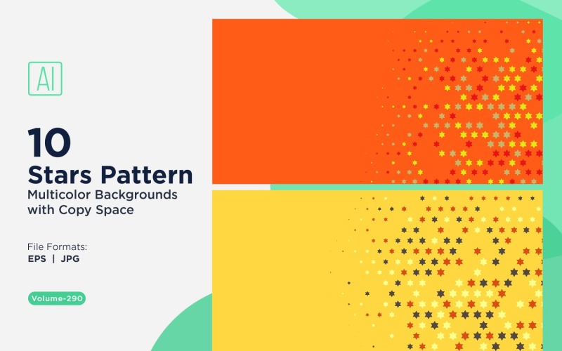 Sternenmuster-Hintergrund, mehrere Farben, 290