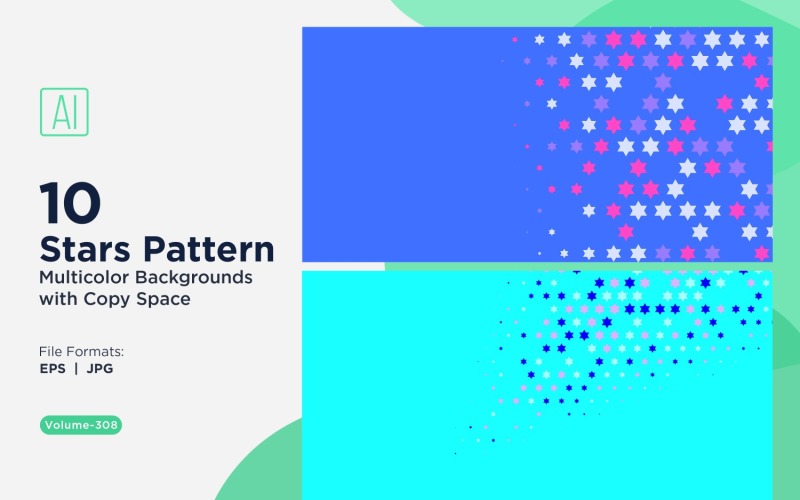 Sternenmuster-Hintergrund, mehrere Farben, 308