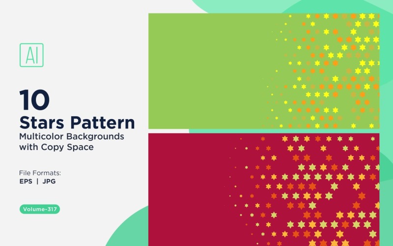 Sternenmuster-Hintergrund, mehrere Farben 317