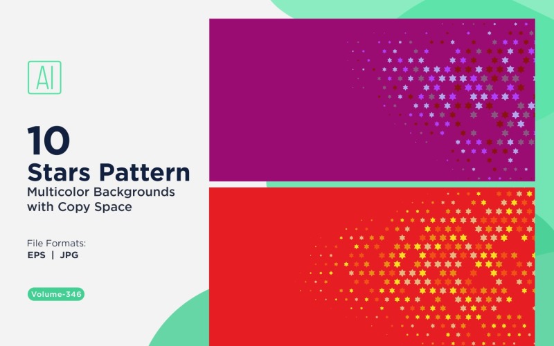 Stjärnmönster Bakgrund Multi Colors 346