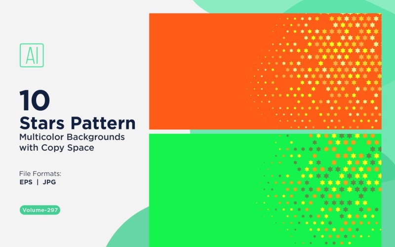 Tło w kształcie gwiazdy, wielokolorowe 297