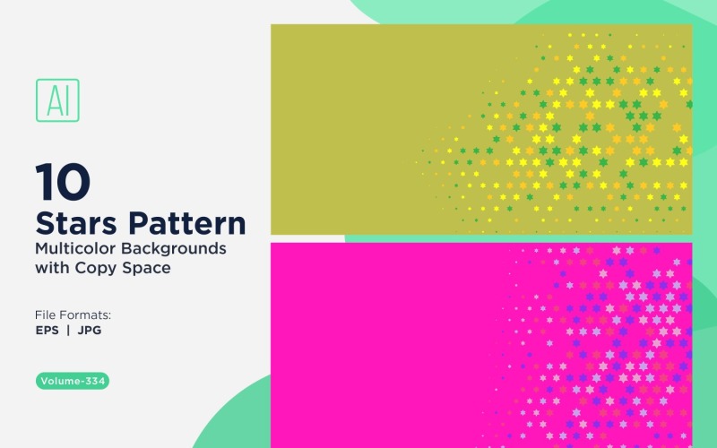 Többszínű csillagmintás háttér 334