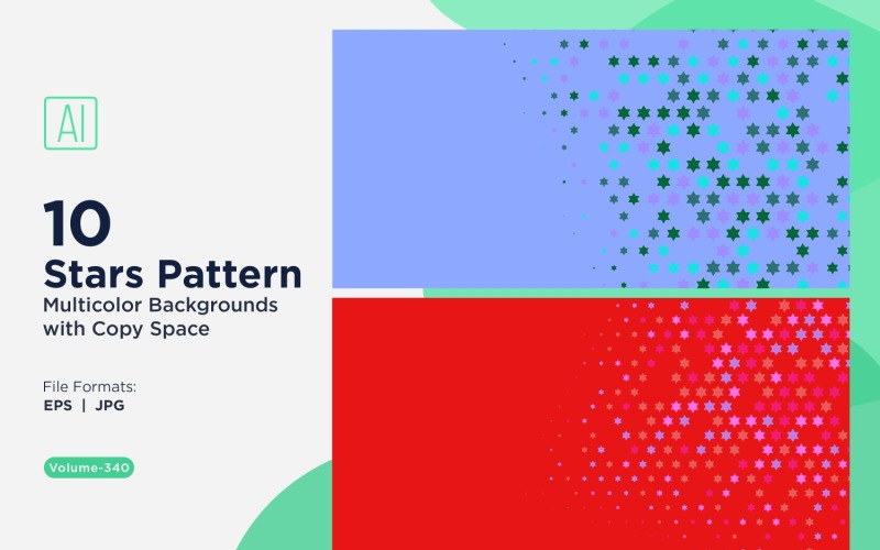Többszínű csillagmintás háttér 340