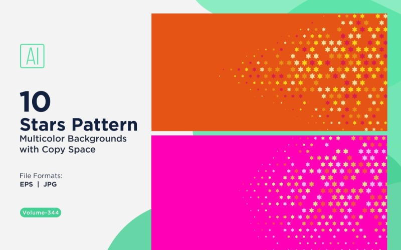 Többszínű csillagmintás háttér 344