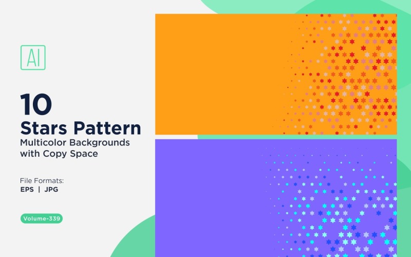 星形图案背景多色 339