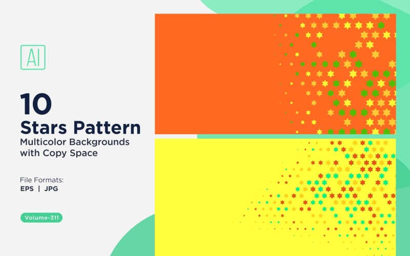 Yıldız Desenli Arkaplan Çok Renkli 311