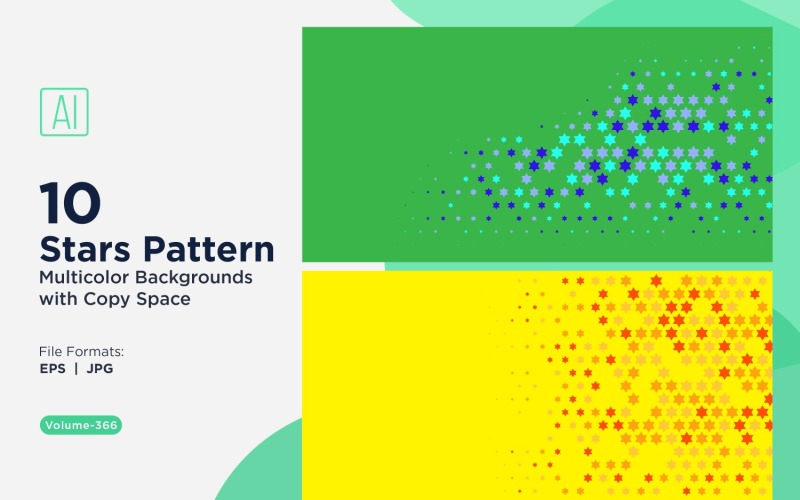 Fond à motif d'étoiles multicolores 366