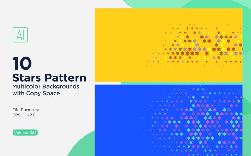 Fond à motif d'étoiles multicolores 367