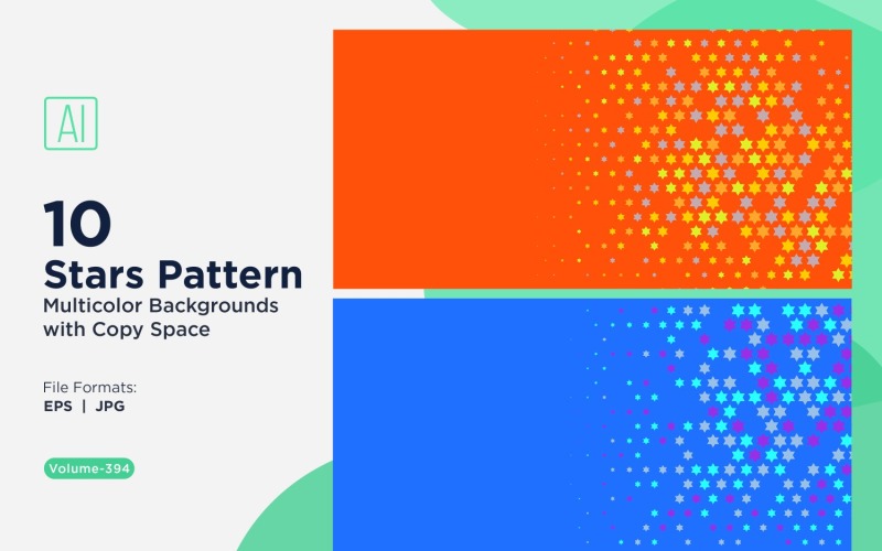 Fond à motif d'étoiles multicolores 394