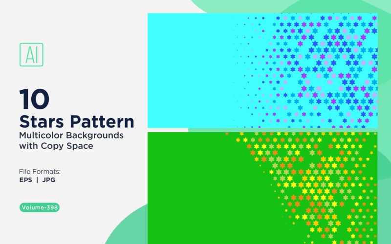 Fond à motif d'étoiles multicolores 398