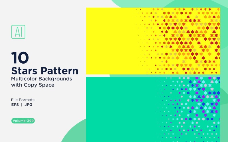 Fond à motif d'étoiles multicolores 399