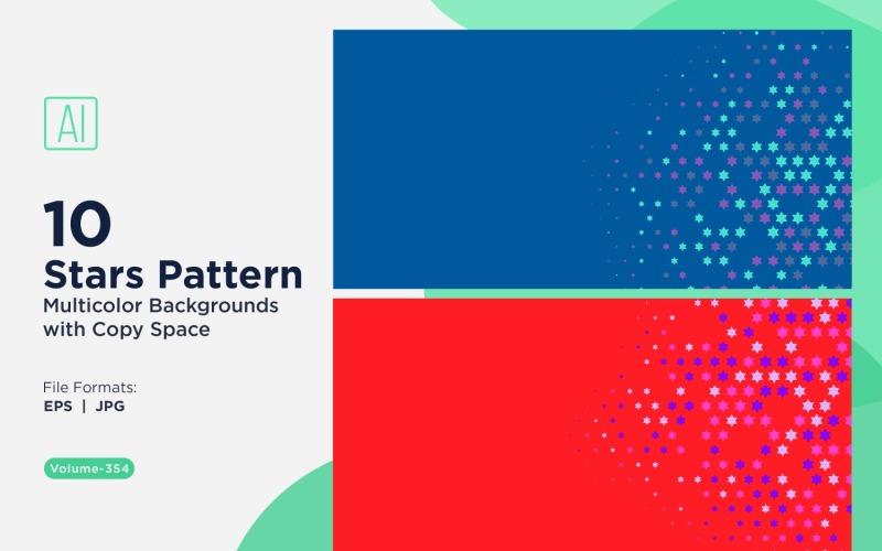 Fond à motif étoilé multicolore 354