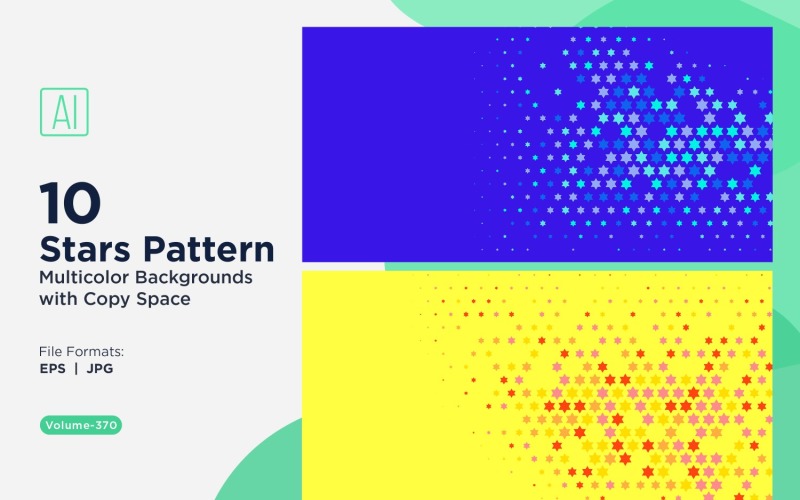 Fond à motif étoilé multicolore 370