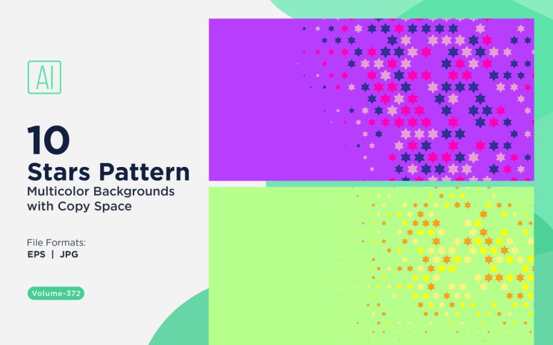 Fond à motif étoilé multicolore 372