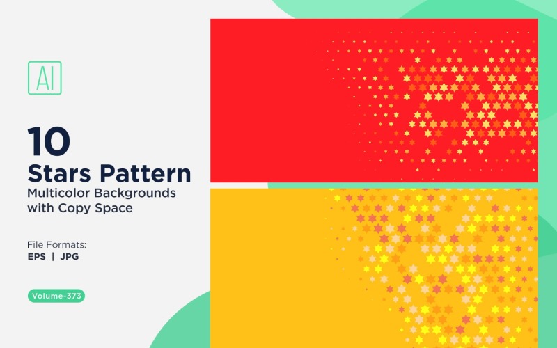 Fond à motif étoilé multicolore 373