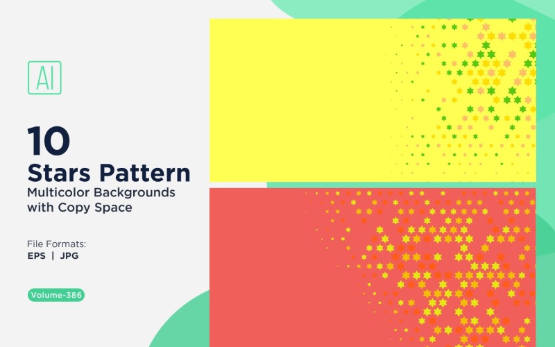 Fond à motif étoilé multicolore 386