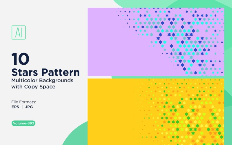 Fond à motif étoilé multicolore 392